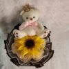 Ramo con girasol y osito de peluche