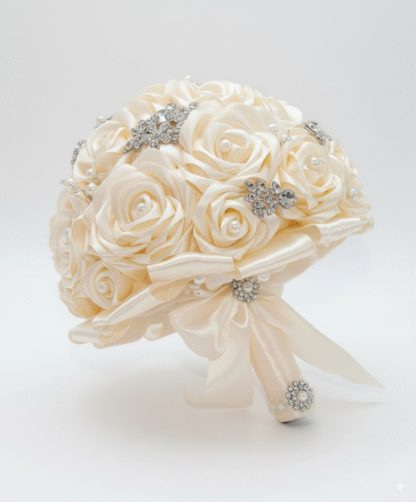 Flores-boda-izquierda Ramo de Novia con Perlas