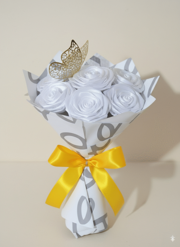 Caja floral elegante con rosas